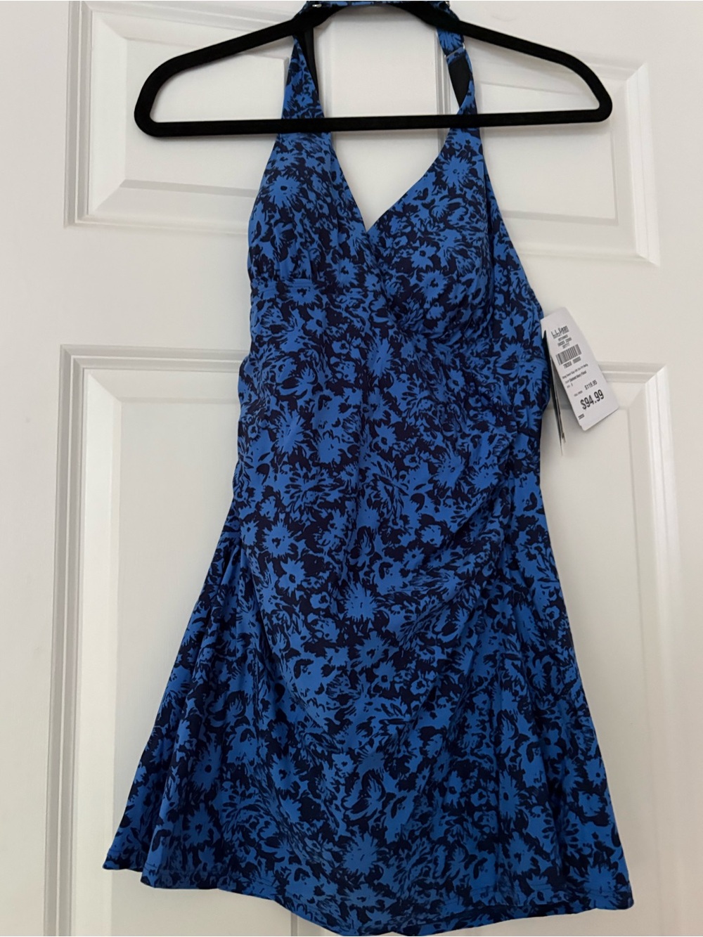L. L. Bean Halter Swim Dress One Piece Size 8 Like New LL Modest
